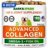 imageBARKampampSPARK Advanced Collagen  Omega3 Formula for Dogs  180 Fish Oil Treats for Dog Shedding Itch ampamp Allergy Relief Hot Spots Hip ampamp Joint and Skin ampamp Coat Supplement  Biotin EPA ampamp DHA Fatty AcidsBacon