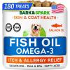 imageBARKampampSPARK Advanced Collagen  Omega3 Formula for Dogs  180 Fish Oil Treats for Dog Shedding Itch ampamp Allergy Relief Hot Spots Hip ampamp Joint and Skin ampamp Coat Supplement  Biotin EPA ampamp DHA Fatty AcidsChicken Liver
