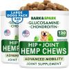 imageBARKampampSPARK Advanced Calming Chews for Dogs  Hemp Chew  Melatonin  Anxiety Relief  Sleep Aid  Relaxing Treats  Stress Relief During Fireworks Storms Thunder BarkingHemp Hip Joint Pain  Mobility