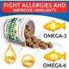 image:imageAnal Gland Guard Support  Omega 3 Fish Oil Treats Bundle  Scoot Treatment  Dog Shedding Skin Allergy Itch Relief  Digestive Enzymes amp Breath Aid Support  Made in USA