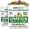 image:imageBARKampSPARK Omega 3  Fish Oil for Dogs  Skin Allergy Chews Itch Relief Hot Spots Treatment  Fish Oil Liquid Supplement for Pets EPADHA Fatty Acids Skin amp Coat Support  Bundle 180 Ct  16 Oz360Ct  Salmon