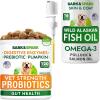 image:imageOmega 3 Fish Oil  Vet Strength Dog Probiotics for Digestive Health  SkinampCoat Support  Digestive Enzymes amp Gas Diarrhea Constipation Relief Supplement  Made in USA
