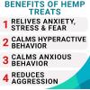 image:imageDog Probiotics Chews  Calming Hemp Treats  AllNatural Grass Treatment  Gas Diarrhea Allergy Constipation Upset Stomach Relief  Anxiety Relief  Separation Aid  Grass Saver Pee Lawn Repair