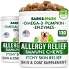 image:imageBARKampSPARK Dog Allergy Relief Soft Chews for Skin Health amp Seasonal Allergies  AntiItch Supplement wOmega3 Quercetin amp Bromelain Immune Treats for Dry Skin amp Hot Spots  Chicken Liver  180ctBacon