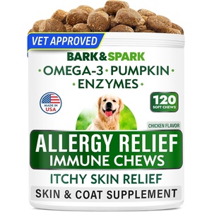 image:imageBARKampSPARK Dog Allergy Relief Soft Chews for Skin Health amp Seasonal Allergies  AntiItch Supplement wOmega3 Quercetin amp Bromelain Immune Treats for Dry Skin amp Hot Spots  Chicken Liver  180ctChicken
