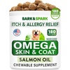 image:imageBARKampSPARK Dog Allergy Relief Soft Chews for Skin Health amp Seasonal Allergies  AntiItch Supplement wOmega3 Quercetin amp Bromelain Immune Treats for Dry Skin amp Hot Spots  Chicken Liver  360ctBacon