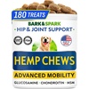 image:imageBARKampSPARK Advanced Calming Hemp Treats for Dogs  Hemp Oil  Melatonin  Anxiety Relief  Separation Aid  Stress Relief During Fireworks Storms Thunder  Aggressive Behavior Barking  180 ChewsHemp Hip Joint Pain  Mobility