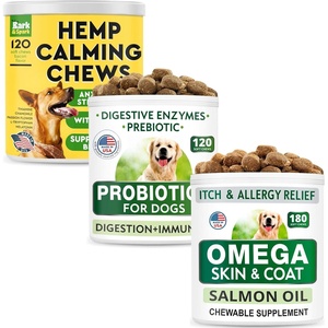 image:imageBARKampSPARK Combo of Dog Probiotics Chews  Calming Hemp Treats  Omega 3 Fish Oil Chews for Dogs  Anxiety Relief  Digestion and Immunity Support  Skin and Coat Supplement
