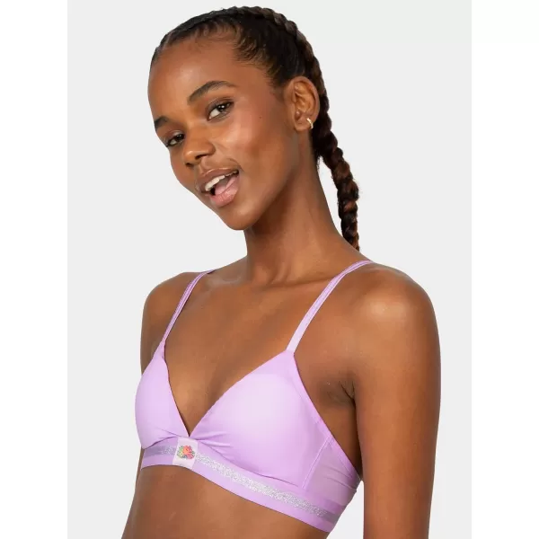 Fruit of the Loom A Fresh Collection FOMO Free 2Pack Womens Triangle Bralettes  Modern Comfort ampamp Sleek DesignStellar OrchidBlack Hue