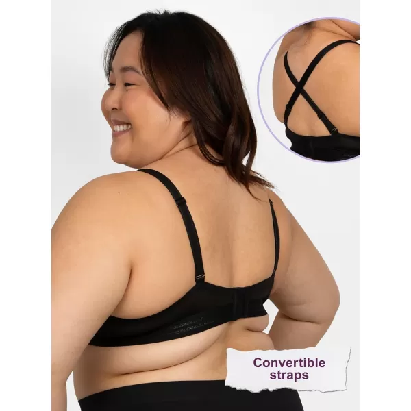 Fruit of the Loom A Fresh Collection FOMO Free 2Pack Womens Triangle Bralettes  Modern Comfort ampamp Sleek DesignStellar OrchidBlack Hue