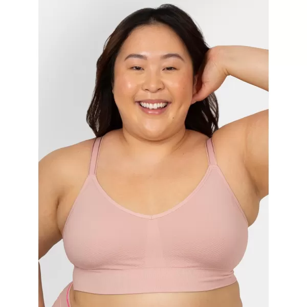 Fruit of the Loom A Fresh Collection So Comfy 2Pack Womens Seamless Bralettes  Your New Everyday EssentialRose ShadowBlack Hue