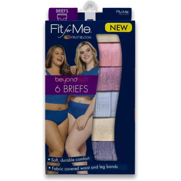 Fruit of the Loom womens Plus Size Underwear Fit for Me Designed to Fit Your CurvesBrief  Beyondsoft Cotton Blend  Assorted