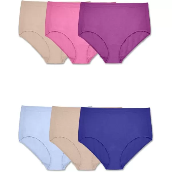 Fruit of the Loom womens Plus Size Underwear Fit for Me Designed to Fit Your CurvesBrief  Beyondsoft Cotton Blend  Assorted