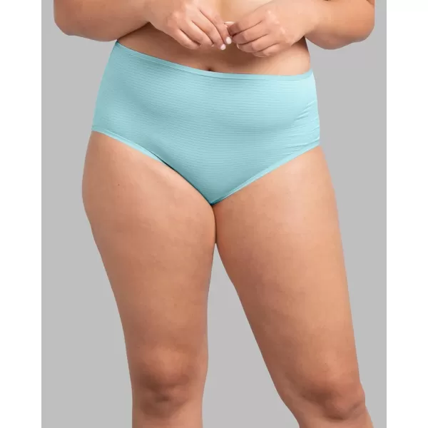 Fruit of the Loom Womens Breathable Underwear Moisture Wicking Keeps You Cool ampamp Comfortable Available in Plus SizeCooling Stripes  Brief  6 Pack  Colors May Vary