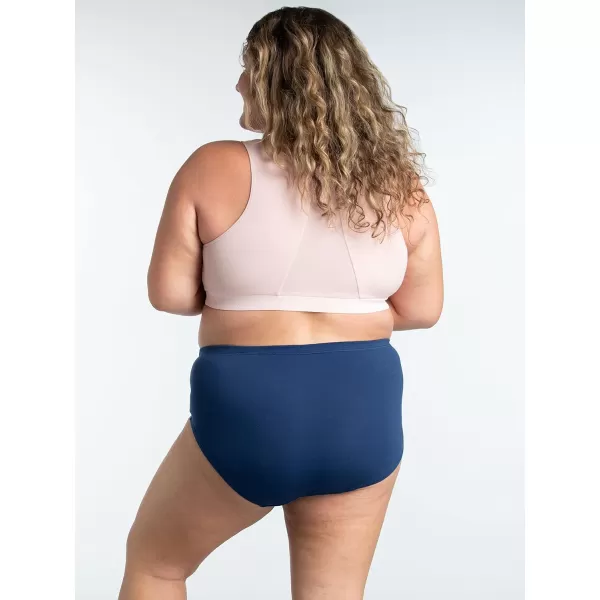 Fruit of the Loom Womens Breathable Underwear Moisture Wicking Keeps You Cool ampamp Comfortable Available in Plus SizeCotton Mesh  Plus Size Brief  10 Pack  PinkCreamBlue