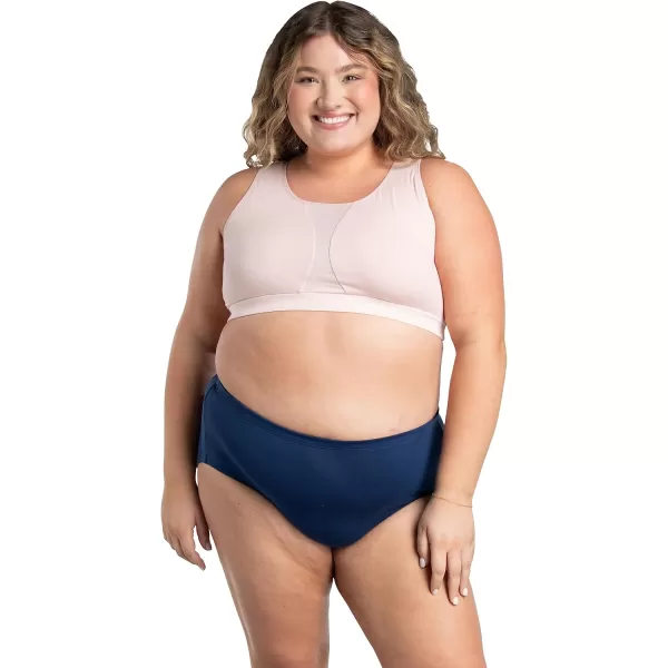 Fruit of the Loom Womens Breathable Underwear Moisture Wicking Keeps You Cool ampamp Comfortable Available in Plus SizeCotton Mesh  Plus Size Brief  10 Pack  PinkCreamBlue