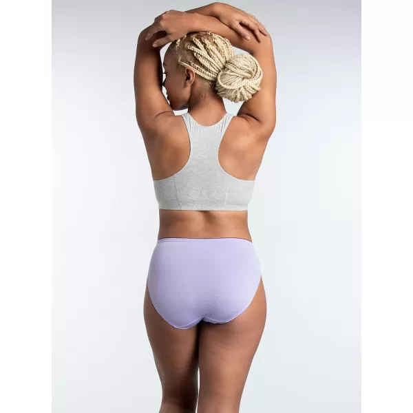 Fruit of the Loom Womens Breathable Underwear Moisture Wicking Keeps You Cool ampamp Comfortable Available in Plus SizeMicro Mesh  Hi Cut  6 Pack  Colors May Vary