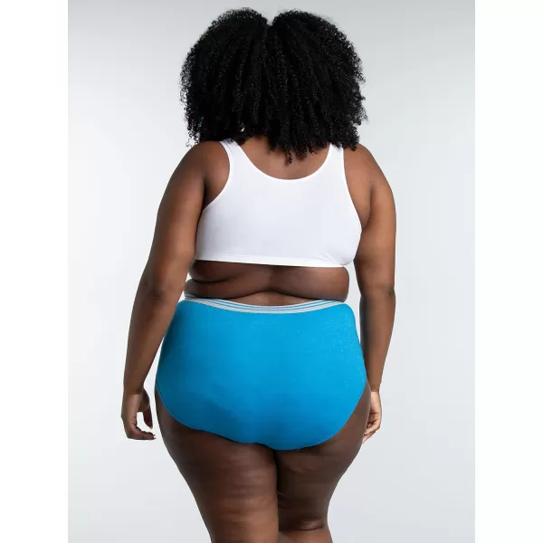 Fruit of the Loom Womens Plus Size Underwear Designed to Fit Your CurvesBrief  Cotton  Assorted