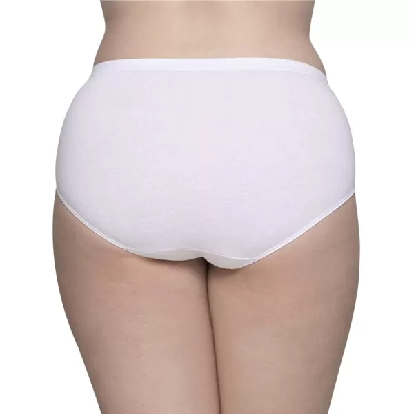 Fruit of the Loom Womens Plus Size Underwear Designed to Fit Your CurvesBrief  Cotton  White