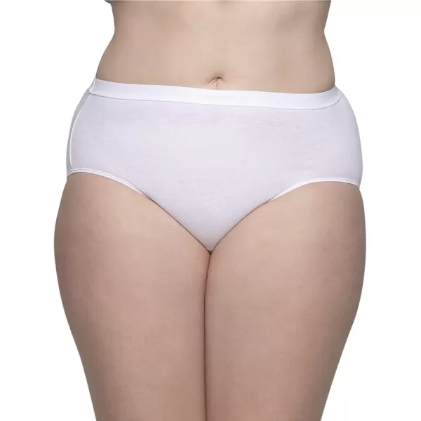 Fruit of the Loom Womens Plus Size Underwear Designed to Fit Your CurvesBrief  Cotton  White