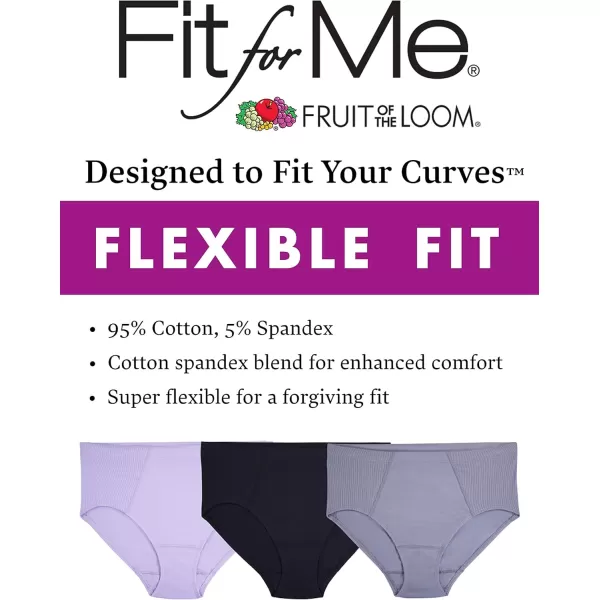 Fruit of the Loom Womens Plus Size Underwear Designed to Fit Your CurvesBrief  Flexible Fit  Assorted