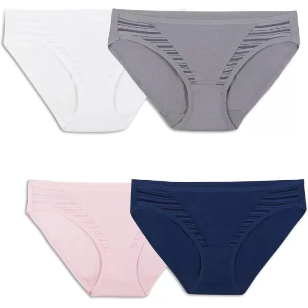 Fruit of the Loom Womens Breathable Underwear Moisture Wicking Keeps You Cool ampamp Comfortable Available in Plus SizeCoolblend  Bikini  4 Pack  Colors May Vary