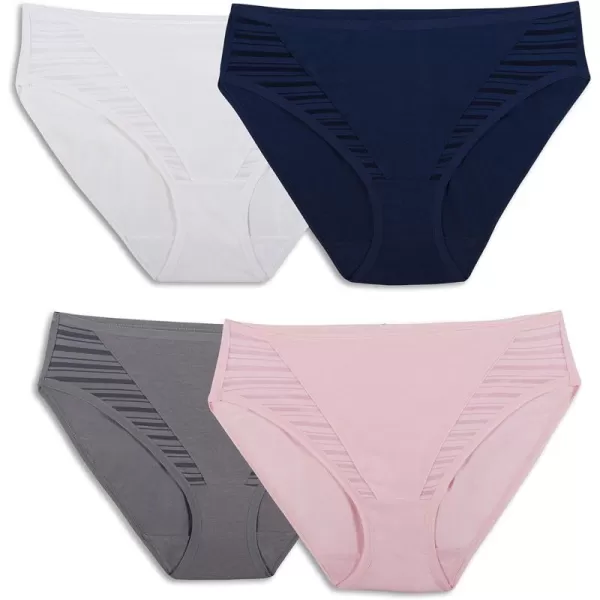 Fruit of the Loom Womens Breathable Underwear Moisture Wicking Keeps You Cool ampamp Comfortable Available in Plus SizeCoolblend  Hi Cut  4 Pack  Colors May Vary