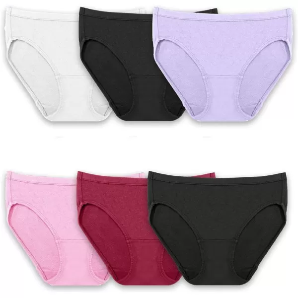 Fruit of the Loom Womens Breathable Underwear Moisture Wicking Keeps You Cool ampamp Comfortable Available in Plus SizeCotton Mesh  Bikini  6 Pack  Colors May Vary