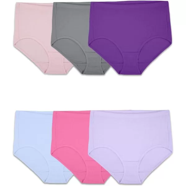 Fruit of the Loom Womens Breathable Underwear Moisture Wicking Keeps You Cool ampamp Comfortable Available in Plus SizeCotton Mesh  Brief  6 Pack  Colors May Vary