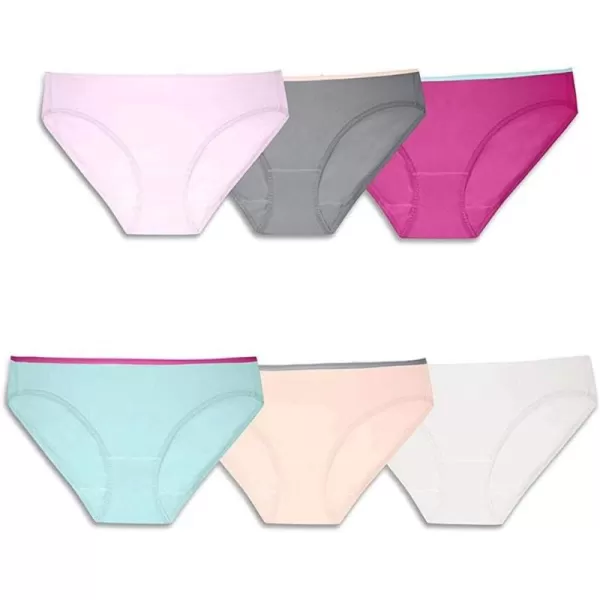 Fruit of the Loom Womens Breathable Underwear Moisture Wicking Keeps You Cool ampamp Comfortable Available in Plus SizeMicro Mesh  Bikini  6 Pack  Colors May Vary