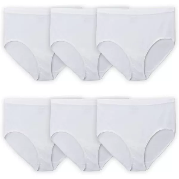 Fruit of the Loom Womens Plus Size Underwear Designed to Fit Your CurvesBrief  Cotton  White