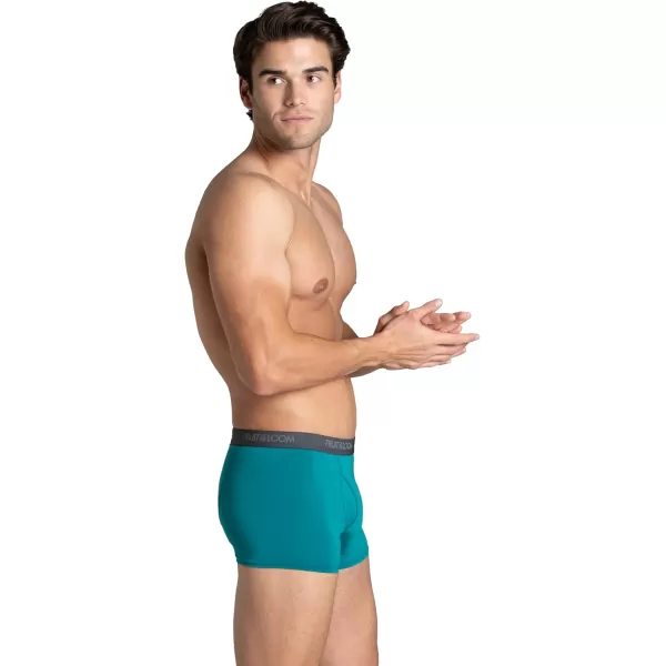 Fruit of the Loom Mens Micro Stretch Boxer Briefs Designed to Move with You Lightweight ampamp Moisture WickingTrunk  5 Pack  BlueGreenBlack