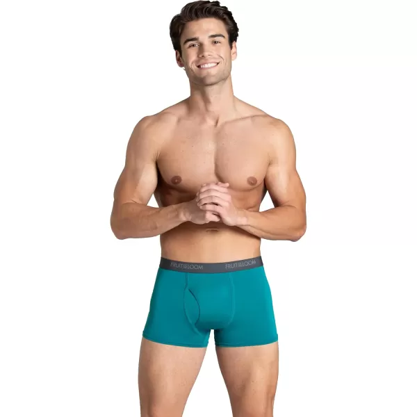 Fruit of the Loom Mens Micro Stretch Boxer Briefs Designed to Move with You Lightweight ampamp Moisture WickingTrunk  5 Pack  BlueGreenBlack