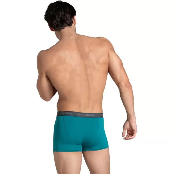 Fruit of the Loom Mens Micro Stretch Boxer Briefs Designed to Move with You Lightweight ampamp Moisture WickingTrunk  5 Pack  BlueGreenBlack