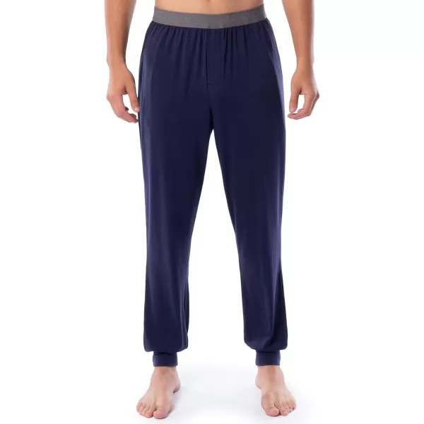 Fruit of the Loom Mens 360 Stretch 2Pack Jogger Pajama Sleep PantGrey HeatherNavy