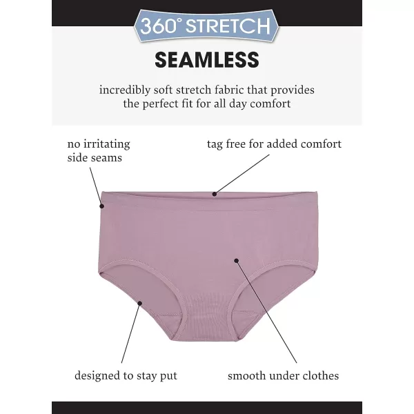 Fruit of the Loom Womens 360 Stretch Underwear Regular ampamp Plus SizeHi Cut  Seamless  12 Pack