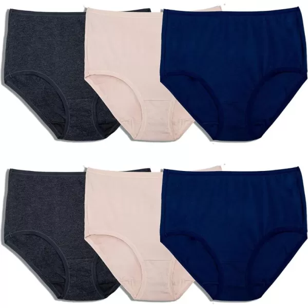 Fruit of the Loom Womens 360 Stretch Underwear High Performance Stretch for Effortless Comfort Available in Plus SizeCotton Blend  Brief  6 Pack  Colors May Vary