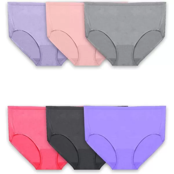 Fruit of the Loom womens 360 Stretch Underwear High Performance Stretch for Effortless Comfort Available in Plus SizeCotton Blend  Plus Size Brief  6 Pack  Colors May Vary