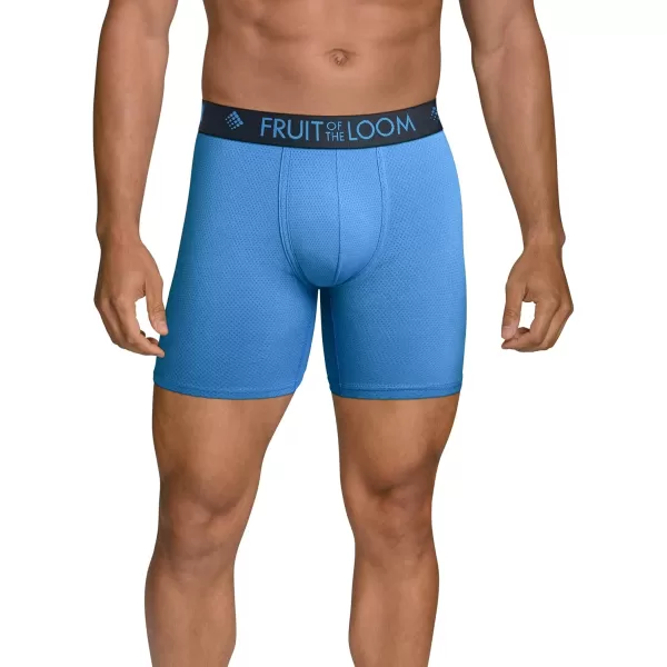 Fruit of the Loom Mens Breathable Boxer Briefs Moisture Wicking Underwear Assorted Color MultipacksMicro Mesh  Colors May Vary