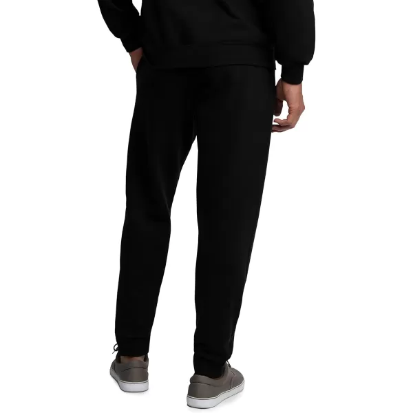 Fruit of the Loom Eversoft Fleece Joggers with Pockets Relaxed Fit Moisture Wicking Breathable Tapered SweatpantsBlack