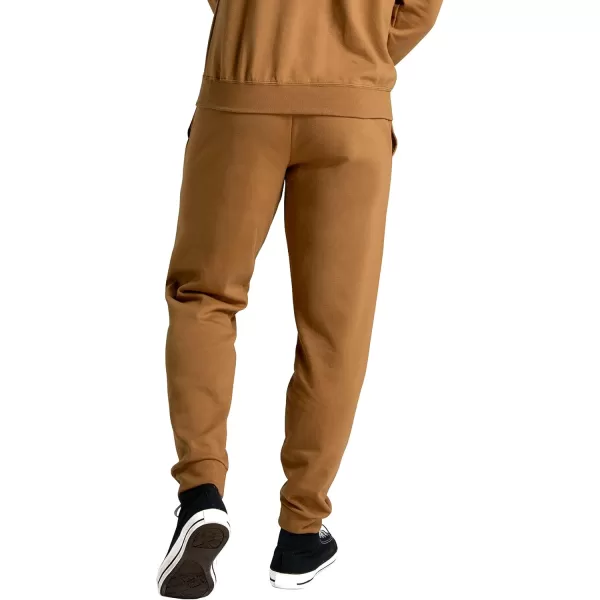 Fruit of the Loom Eversoft Fleece Joggers with Pockets Relaxed Fit Moisture Wicking Breathable Tapered SweatpantsGolden Pecan