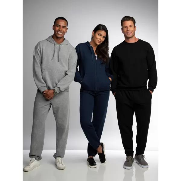 Fruit of the Loom Eversoft Fleece Joggers with Pockets Relaxed Fit Moisture Wicking Breathable Tapered SweatpantsGrey Heather