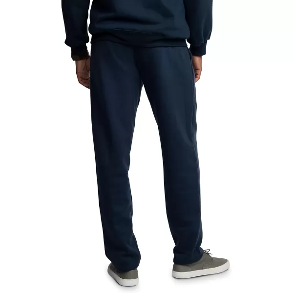 Fruit of the Loom Mens Eversoft Fleece Open Bottom Sweatpants with Pockets Relaxed Fit Moisture Wicking BreathableNavy