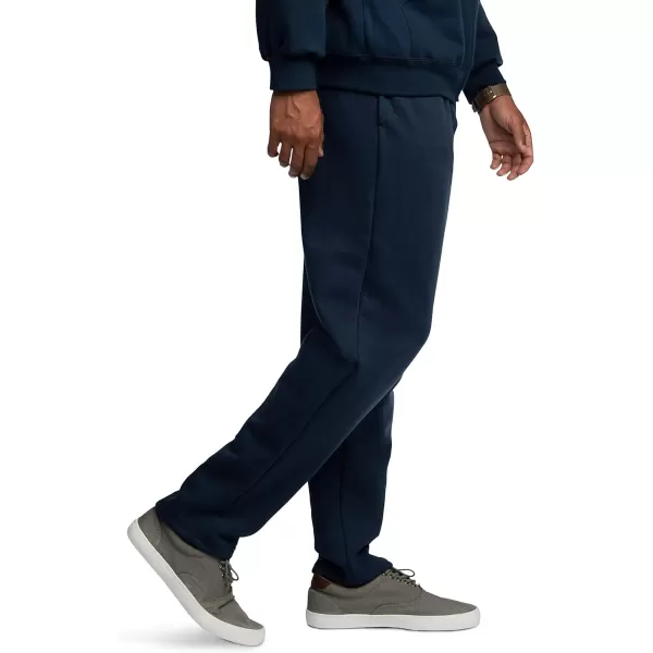 Fruit of the Loom Mens Eversoft Fleece Open Bottom Sweatpants with Pockets Relaxed Fit Moisture Wicking BreathableNavy