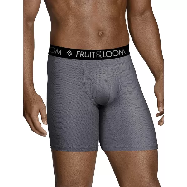 Fruit of the Loom Mens Micro Mesh Boxer BriefsAssorted Blues