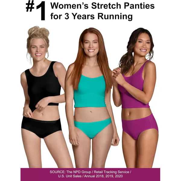 Fruit of the Loom Womens No Show Seamless Underwear Amazing Stretch ampamp No Panty Lines Available in Plus SizeHipster  6 Pack  Colors May Vary