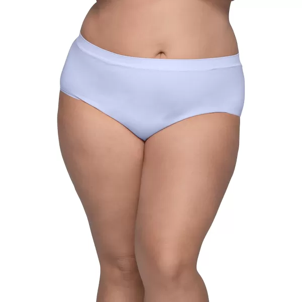 Fruit of the Loom Womens No Show Seamless Underwear Amazing Stretch ampamp No Panty Lines Available in Plus SizePlus Size Brief  10 Pack  BluePurpleGrey