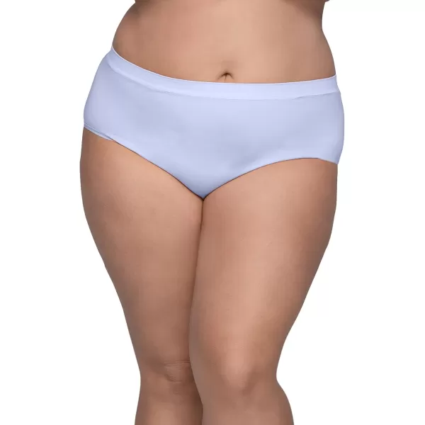 Fruit of the Loom Womens No Show Seamless Underwear Amazing Stretch ampamp No Panty Lines Available in Plus SizePlus Size Brief  5 Pack  BlackWhiteBlue