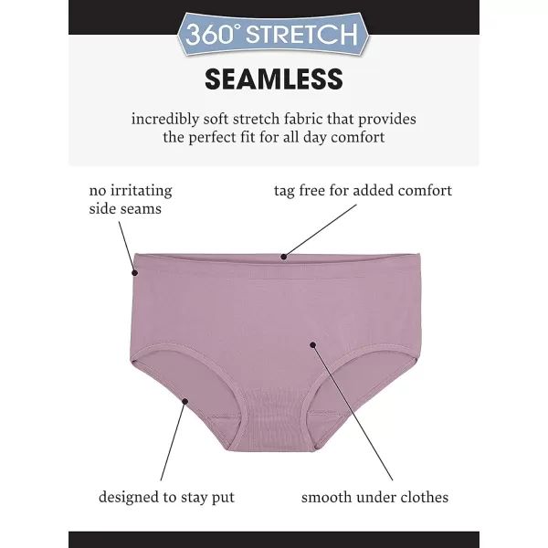 Fruit of the Loom Womens No Show Seamless Underwear Amazing Stretch ampamp No Panty Lines Available in Plus SizeSignature Hi Cut  6 Pack  Multicolor