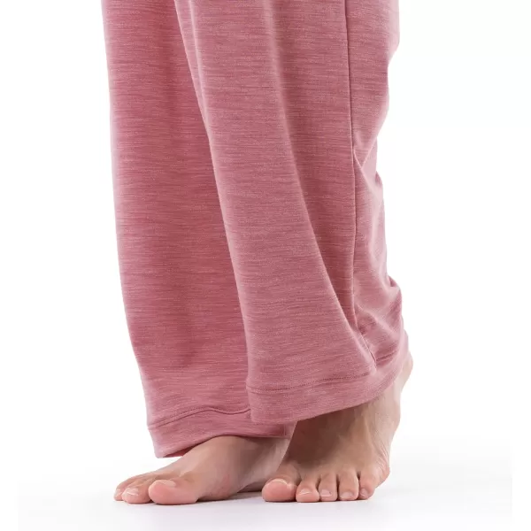 Fruit of the Loom Womens Short Sleeve Tee and Pant 2 Piece Sleep Pajama SetAntique Heather Blush